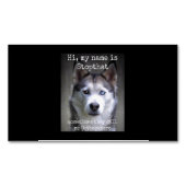 Ik heet Stopthat Funny Hyper Siberian Magnetisch Visitekaartje (Voorkant)