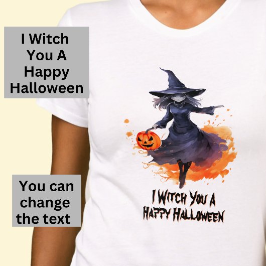 Ik heks je een gelukkig Halloween op wit T-shirt