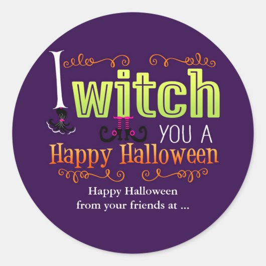 IK HEKS JE EEN GELUKKIGE HALLOWEEN STICKER (Voorkant)