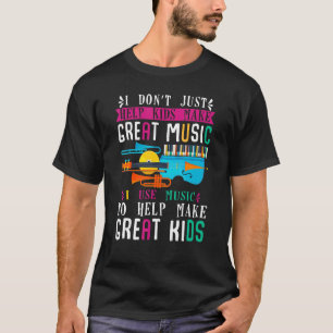 Ik help niet alleen de Kinder muzikant-muzikant T-shirt