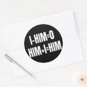 Ik - Hem = 0 Sticker - Wit (Envelop)