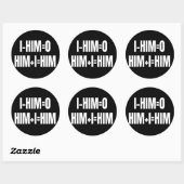 Ik - Hem = 0 Sticker - Wit (Vel)