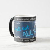 Ik herfst alle wolken uit - gekke vertaald Duits! Magische Mok (Voorkant links)