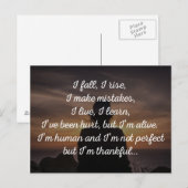 Ik Herfst, ik sta op, ik maak fouten Briefkaart (Voorkant / Achterkant)