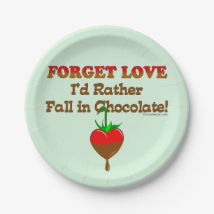 Ik herfst liever in chocolade papieren bordje