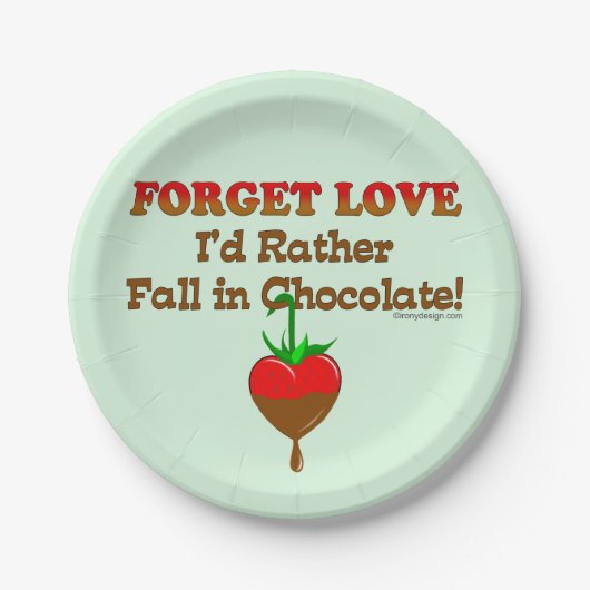 Ik herfst liever in chocolade papieren bordje (Voorkant)