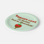 Ik herfst liever in chocolade papieren bordje (Gekanteld)