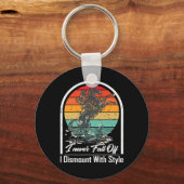 Ik Herfst nooit af Ik demonteer met stijl paardenl Sleutelhanger (Voorkant)