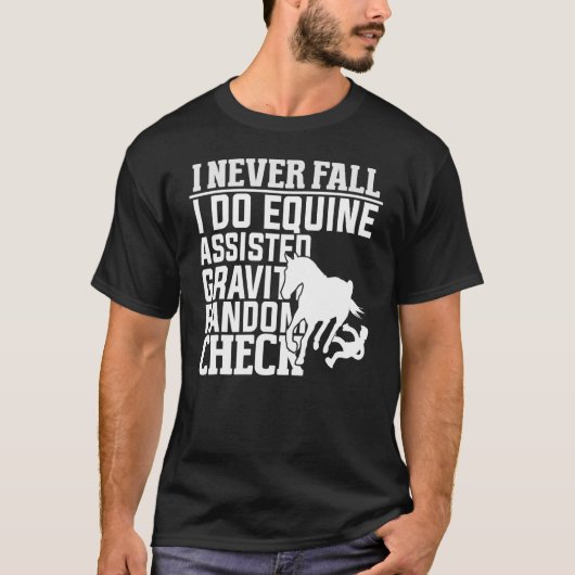 Ik Herfst nooit af... ik doe mee aan Equine Assist T-shirt (Voorkant)