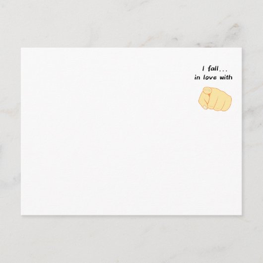 Ik Herfst verliefd op je. Briefkaart (Voorkant)