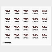 Ik herhaal dat 760 netnummer vierkante sticker (Vel)