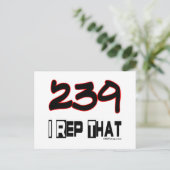 Ik herhaal die 239-gebiedscode briefkaart (Staand voorkant)