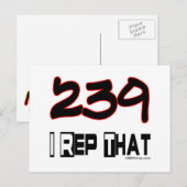 Ik herhaal die 239-gebiedscode briefkaart (Voorkant / Achterkant)
