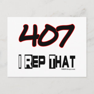 Ik herhaal die 407-gebiedscode briefkaart