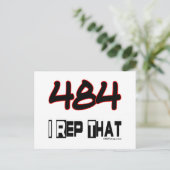 Ik herhaal die 484-gebiedscode briefkaart (Staand voorkant)