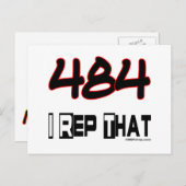 Ik herhaal die 484-gebiedscode briefkaart (Voorkant / Achterkant)