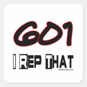 Ik herhaal die 601-netcode vierkante sticker