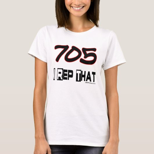 Ik herhaal die 705-gebiedscode t-shirt (Voorkant)