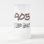 Ik herhaal die 905-gebiedscode matglas bierpul (Center)