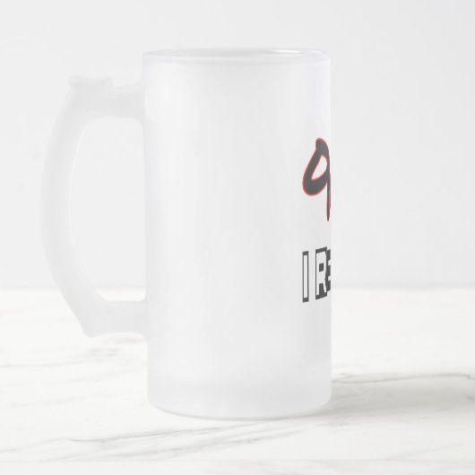 Ik herhaal die 905-gebiedscode matglas bierpul (Links)