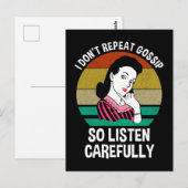 Ik herhaal Gossip niet zo goed luisteren Briefkaart (Voorkant / Achterkant)