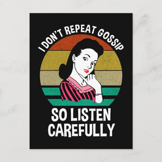 Ik herhaal Gossip niet zo goed luisteren Briefkaart (Voorkant)