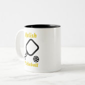 Ik herhaal Pickleball Coffee-Mok Tweekleurige Koffiemok (Voorkant links)