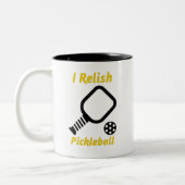 Ik herhaal Pickleball Coffee-Mok Tweekleurige Koffiemok (Links)