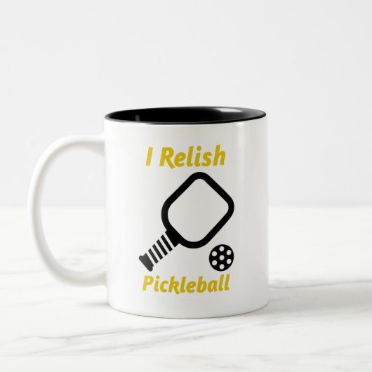 Ik herhaal Pickleball Coffee-Mok Tweekleurige Koffiemok (Links)