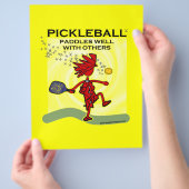 Ik herhaal Pickleball-Shirten en cadeautjes Flyer (Hand)