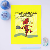 Ik herhaal Pickleball-Shirten en cadeautjes Flyer (Enkel)