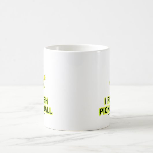 Ik herhaal Pickleball-Shirten en cadeautjes Koffiemok (Center)