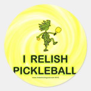 Ik herhaal Pickleball-Shirten en cadeautjes Ronde Sticker