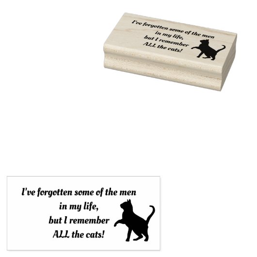 Ik herinner me alle katten stempelkussen rubberstempel (Gestempeld)