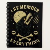 Ik herinner me alles van Gothic Wolf Planner (Voorkant)