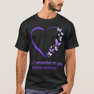 Ik herinner me dat Alzheimer Awareness Apparel voo T-shirt