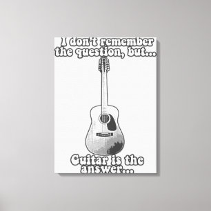 Ik herinner me de vraag niet, maar gitaar is antwo canvas afdruk