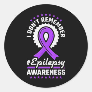 Ik herinner me Epilepsy Bewustheid niet Ronde Sticker