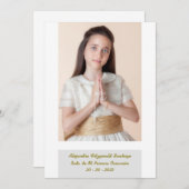 Ik herinner me mijn eerste communie Abstract Feestdagenkaart (Voorkant / Achterkant)