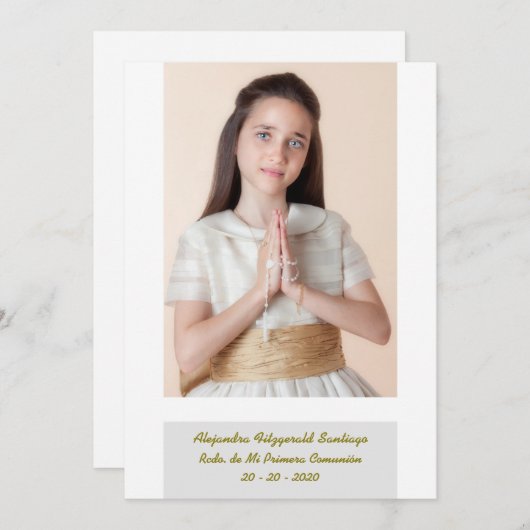 Ik herinner me mijn eerste communie Abstract Feestdagenkaart (Voorkant / Achterkant)