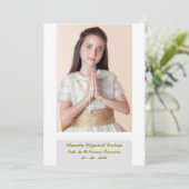 Ik herinner me mijn eerste communie Abstract Feestdagenkaart (Staand voorkant)