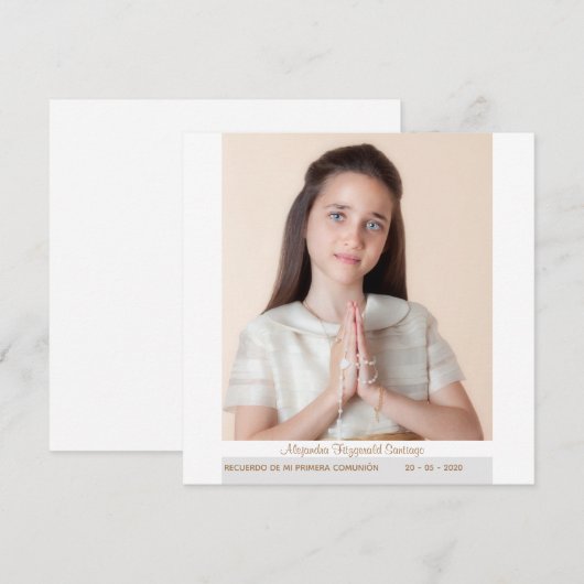 Ik herinner me mijn eerste mededeling Abstract Kaart (Voorkant / Achterkant)