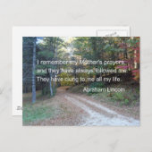 Ik herinner me mijn moeders gebeden... briefkaart (Voorkant / Achterkant)