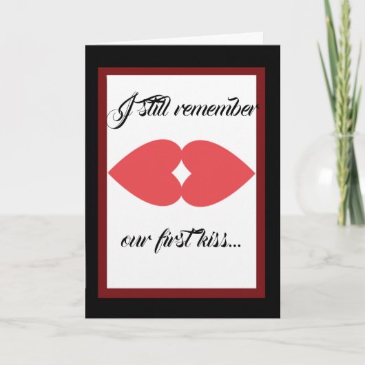 Ik herinner me nog onze eerste kus Kaart (Voorkant)