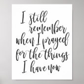 Ik herinner me nog steeds toen ik voor de dingen b poster (Voorkant)