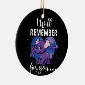 Ik herinner me nog wel dat je lefant Alzheimer kri Keramisch Ornament (Rechts)