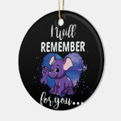 Ik herinner me nog wel dat je lefant Alzheimer kri Keramisch Ornament (Links)