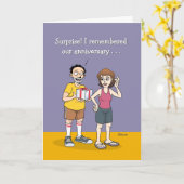 Ik herinner me onze Jubileum Kaart (Gele Bloem)