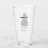 Ik herinner me Shadows - Glitched Hooded Figure De Glas (Achterkant)