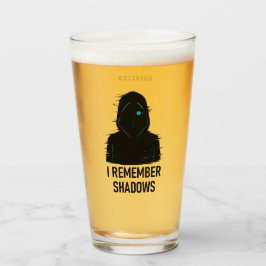 Ik herinner me Shadows - Glitched Hooded Figure De Glas